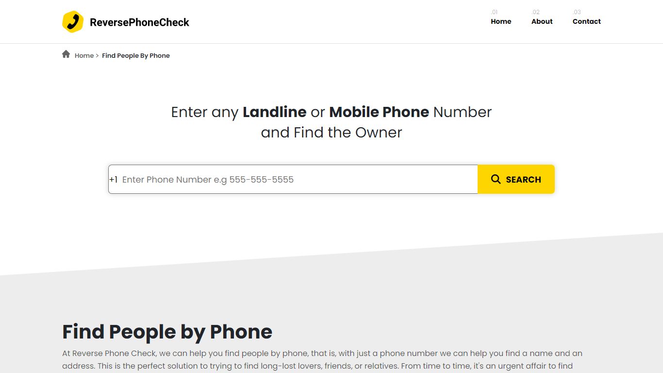 Quickly Find People by Phone Online - ReversePhoneCheck